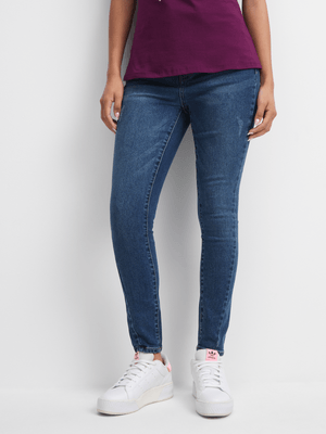 Redbat Women's Dark Wash High Rise Skinny Jeans