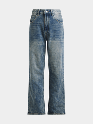 Jet Teen Boys Mid Wash Tea Stain Jeans