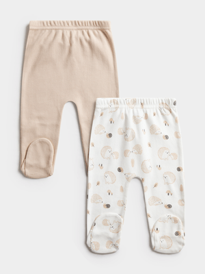 Jet Baby Stone 2 Pack Hedgehog Leggings
