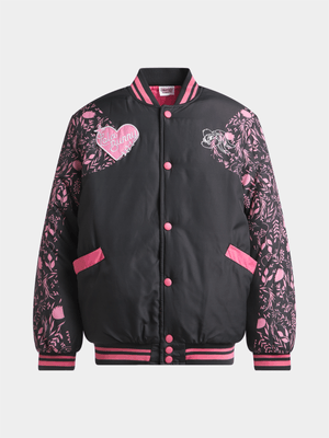 Jet Younger Girls Black/Pink Lola Bunny Bomber Jacket