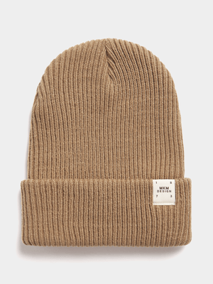 Markham Men's Longer Length Brown Beanie