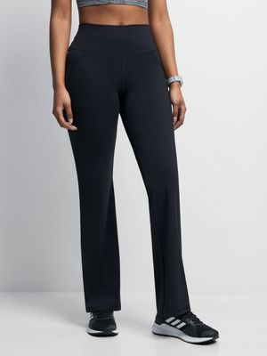 TS Womens Studio Flare With Pocket Black Pants