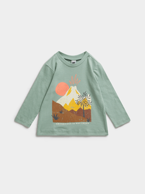 Jet Toddler Boys Sage Volcano T-Shirt