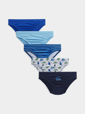 Jet Younger Boys Multicolour 5 Pack Dino Briefs