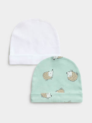 Jet Baby Harbor Gray 2 Pack Happy Together Beanie