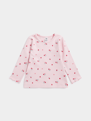 Jet Toddler Girls Pink Floral T-Shirt