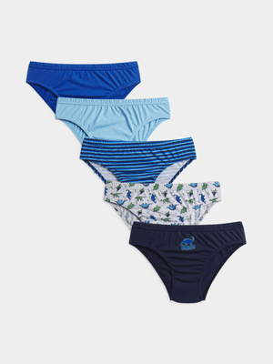 Jet Older Boys Multicolour 5 Pack Dino Briefs