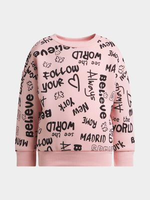 Jet Younger Girls Pink Active Top