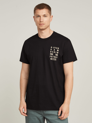 G-Star Men's Text Chest Black T-Shirt