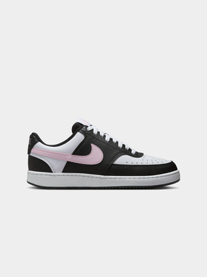 Nike Womens Court Vision Next Nature Black/Pink Foam Sneakers