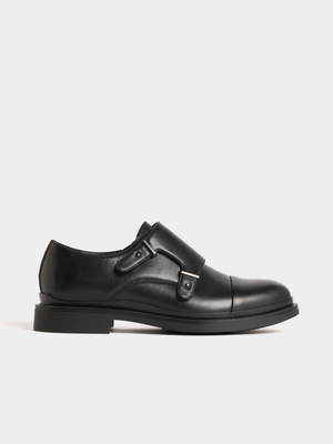 Men's Markham Classic Monk Strap Black Shoe