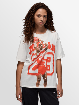 Jordan Women's Basketball Graphic White/Orange T-Shirt
