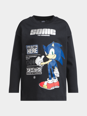 Jet Older Boys Black Sonic T-Shirt