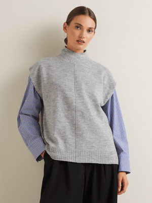 Women's Iconography Funnel Neck Knitwear Singlet