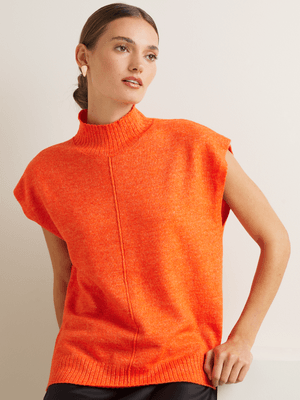 Women's Iconography Funnel Neck Knitwear Singlet