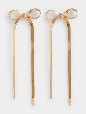 The FIX Women's Gold Bow Earrings
