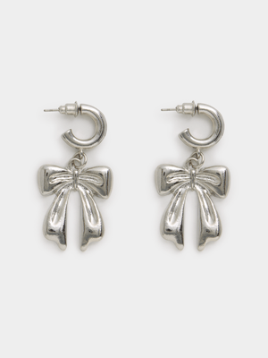 The FIX Women's Silver Bow Earrings