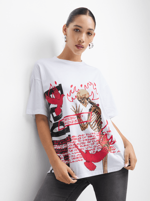 Redbat Women's White Relaxed T-Shirt