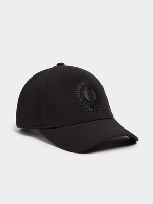 Fabiani Men's Black Delta Crest Peak Cap