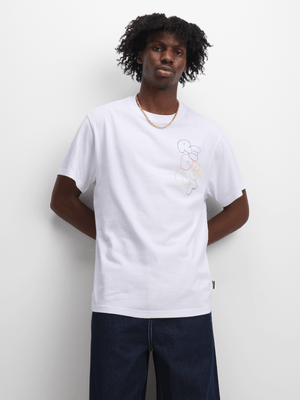 Redbat Men's White Graphic T-Shirt