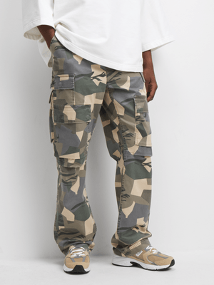 Redbat Men's Camou Wide Leg Crago Pants