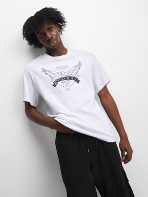 Redbat Men's White Graphic T-Shirt