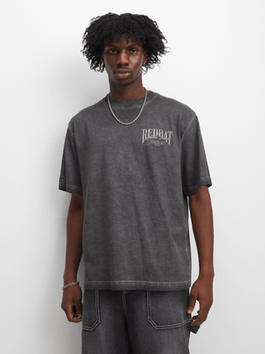 Redbat Athletics Men's Charcoal Washed Relaxed T-Shirt