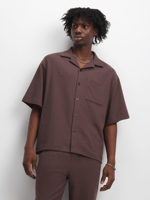 Redbat Classics Men's Brown Waffle Relaxed Golfer