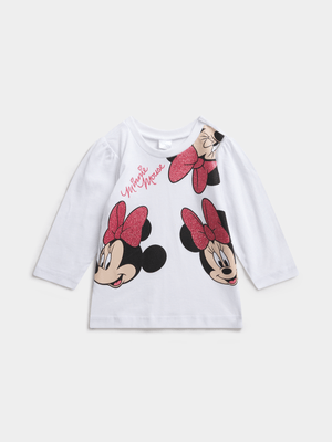 Jet Toddler Girls White Minnie Mouse T-Shirt