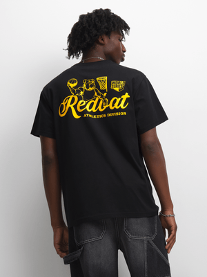 Redbat Athletics Men's Black Graphic T-Shirt