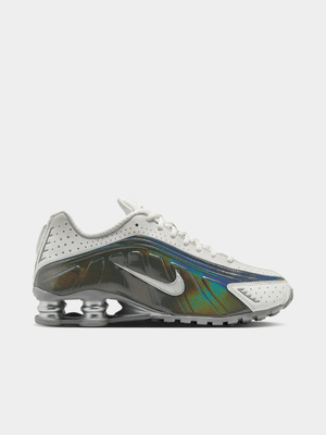 Nike Women's Shox R4 White/Metallic Sneaker
