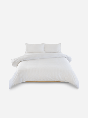 Volpes Supima Cotton Geometric Nude 450tc Oxford Duvet Cover Set