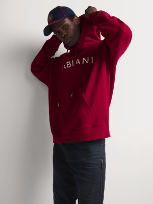 Fabiani Men's Red Relaxed Hoody