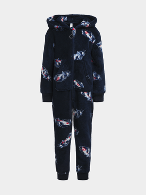 Exact Older Boy's Navy Racing Car Onsie