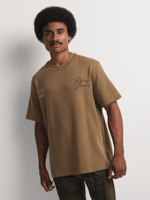 Relay Jeans Men's Fleece Downtown Taupe T-Shirt