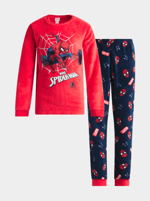 Jet Older Boys Red/Navy Spiderman Pyjama Set