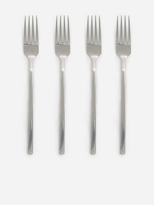 Jet Home Polished Silver 4 Piece Fork Set