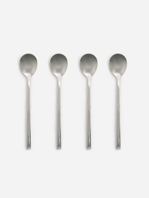 Jet Home Polished Silver 4 Piece Teaspoon Set