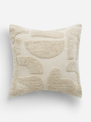 Jet Home Natural Tufted Abstract Scatter Cushion