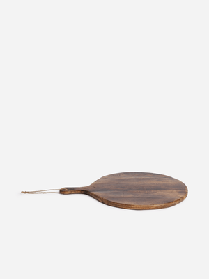 Excellent Houseware Brown Round Wood Plate 50Cm