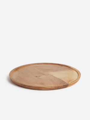Excellent Houseware Natural Plate Wood 28Cm