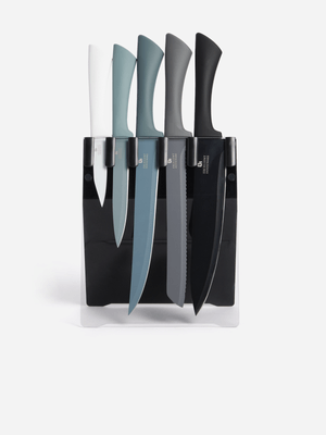 Excellent Houseware Multi  Knife Set 5Pcs In Ps Stand