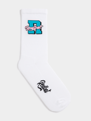 Redbat Unisex Regular White Socks 4-7