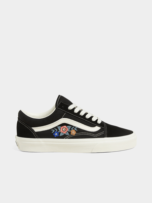 Vans Women's Old Skool Black Floral Sneakers