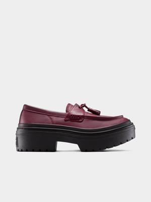 Converse Women's CTAS Lugged Heel Burgundy Loafer