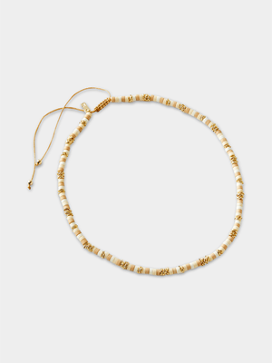Women's Cotton On White Beaded Necklace