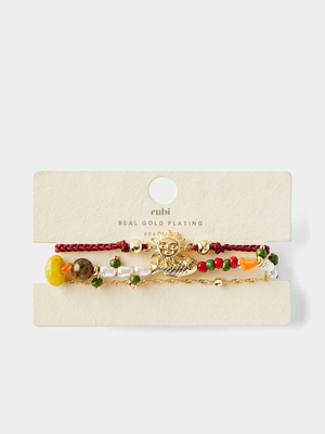 Women's Cotton On Burgundy Multipack Bracelet
