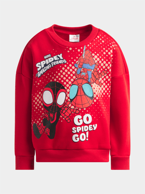 Jet Younger Boys Red Spidey Active Top