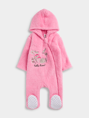 Jet Infant Girls Candy Pink Hello There Sleepsuit