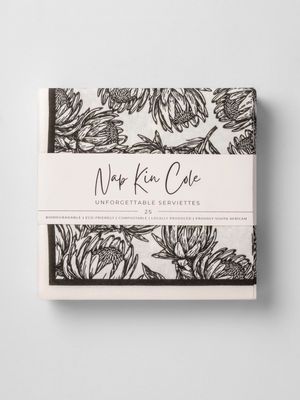 Black Protea Paper Napkins 40x40